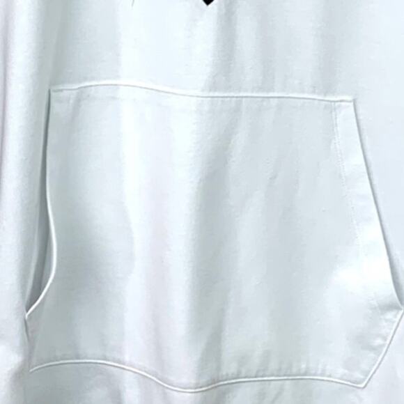 ID Ideology Men's Sweatshirt White Black Stripe Sweatshirt Hoodie Size Large - Picture 6 of 9